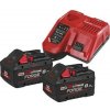 MILWAUKEE aku startovací sada 2 x 18V / 8,0 Ah baterie a nabíječka M12-18 FC MILWAUKEE aku startovací sada 2 x 18V / 8,0 Ah baterie a nabíječka M12-18 FC