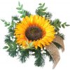 Smútočný aranžmán betonka umelá slnečnica a doplnky Ø 30cm x 13cm Smútočný aranžmán betonka umelá slnečnica a doplnky Ø 30cm x 13cm
