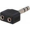 Stereo rozbočovač AC-014 - jack 6,35 mm, konektory jack 3,5 mm Stereo rozbočovač AC-014 - jack 6,35 mm, konektory jack 3,5 mm