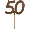 Drevený zápich číslo hrubé zlaté 50 Drevený zápich číslo hrubé zlaté 50