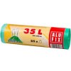 Vrece HDPE zaťahovacie 53x60cm 14mi zelené 35L 25ks Vrece HDPE zaťahovacie 53x60cm 14mi zelené 35L 25ks