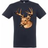 Tričko poľovnícke Jeleň s parožím - navy, XXL Tričko poľovnícke Jeleň s parožím - navy, XXL