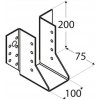 Domax WB32 trámová topánka 100x200x75x2, 0 mm