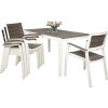 Keter Harmony set stôl + 4 stoličky biela/svetlo šedá 610084