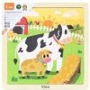Viga Drevené puzzle kravička 9ks Viga Drevené puzzle kravička 9ks