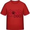 E190 Tričko pre Deti - Dizajn s motívom - Láska a pes - Červená - 12 - 14 Rokov - Detské E190 Tričko pre Deti - Dizajn s motívom - Láska a pes - Červená - 12 - 14 Rokov - Detské