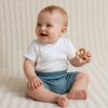 Baby Service Kraťasy vzor obdĺžniky modrá
