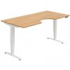 Hobis Pracovný stôl Motion Ergo, PO, 3S, 180x61-128x90 cm, dub/biela Hobis Pracovný stôl Motion Ergo, PO, 3S, 180x61-128x90 cm, dub/biela