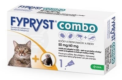 Fypryst Combo spot-on 50 / 60 mg pro kočky a fretky 1 x 0,5 ml