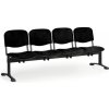 Čalúnená lavica do čakární VIVA, 4-sedadlo, čierna, čierne nohy Čalúnená lavica do čakární VIVA, 4-sedadlo, čierna, čierne nohy