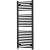 Zakrivený radiátor na sušenie uterákov 1200x500 mm čierny Zakrivený radiátor na sušenie uterákov 1200x500 mm čierny