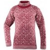 Devold Svalbard Wool High Neck hindberry/offwhite XL; Červená svetr Devold Svalbard Wool High Neck hindberry/offwhite XL; Červená svetr
