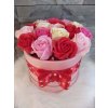 Mydlový flower box 25 ruží mix Mydlový flower box 25 ruží mix