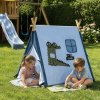 Detský stan teepee s okienkom a dreveným rámom 116 × 106 × 104 cm (Detský stan do izby aj záhrady pre každodennú hru a oddych) Detský stan teepee s okienkom a dreveným rámom 116 × 106 × 104 cm (Detský stan do izby aj záhrady pre každodennú hru a oddych)