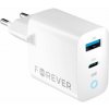 Rychlonabíječka do sítě Forever GaN TC-06-45AC GaN PD QC 1x USB-C 1x USB 45W bílá GSM171396 Rychlonabíječka do sítě Forever GaN TC-06-45AC GaN PD QC 1x USB-C 1x USB 45W bílá GSM171396