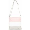 TOMMY dámska crossbody koženková kabelka ružová/biela/sivá TOMMY dámska crossbody koženková kabelka ružová/biela/sivá
