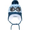 Zimná detská čiapočka New Baby okuliarky svetlo modrá, veľ. 104 (3-4r)