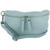 TALIANSKE Bedrová (belt bag) stredná kožená kabelka ľadvinka Talianska Tinka jemne tyrkysovo modrá TALIANSKE Bedrová (belt bag) stredná kožená kabelka ľadvinka Talianska Tinka jemne tyrkysovo modrá
