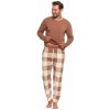 Choco pánské pyžamo dlouhé hnědé Choco pánské pyžamo dlouhé hnědé