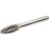 Technická fréza oválna predĺžená 10 x 25 mm, dĺžka 66 mm, stopka 6 mm, GEKO