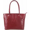 Made In Italy dámska kožená kabelka červená