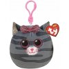 Plyšák Ty Beanie Boos Kiki šedá mačka 8,5 cm prívesok na kľúče Plyšák Ty Beanie Boos Kiki šedá mačka 8,5 cm prívesok na kľúče