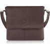 Paolo Peruzzi kabelka kabelka cez rameno z pravej kože, hnedá Paolo Peruzzi kabelka kabelka cez rameno z pravej kože, hnedá