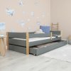 Ourbaby® 37332-0 Children's wooden bed with barrier - gray posteľ + úložný priestor 200x90 cm Ourbaby® 37332-0 Children's wooden bed with barrier - gray posteľ + úložný priestor 200x90 cm