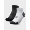 4F Športové ponožky 2 páry H4L22-SOM002 WHT/GREY