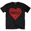 Nirvana Tričko Poppy Heart Unisex Black S Nirvana Tričko Poppy Heart Unisex Black S