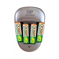 GP Power Bank Quick 3 + 4xAA 2500 mah