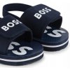 BOSS detské sandále, textilné, modré, veľkosť 30 BOSS detské sandále, textilné, modré, veľkosť 30