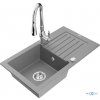 MEXEN/S MEXEN/S - Pablo granitový drez 1 s odkvapkávačom vrátane batérie Savita, šedá 6510-71-672601-00 MEXEN/S MEXEN/S - Pablo granitový drez 1 s odkvapkávačom vrátane batérie Savita, šedá 6510-71-672601-00