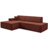 Wilsondo Rohová rozkladacia sedačka Tilia - tehlová Strana: Ľavá Wilsondo Rohová rozkladacia sedačka Tilia - tehlová Strana: Ľavá