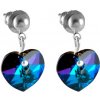 Náušnice se Swarovski Elements, visací, tvar srdce, fialovoměnivá, 793902h Náušnice se Swarovski Elements, visací, tvar srdce, fialovoměnivá, 793902h