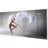 Nástenný panel Žena tancuje biely materiál 100x50 cm Nástenný panel Žena tancuje biely materiál 100x50 cm