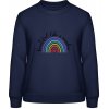 AWDis Sweat Mikina - Dúha s nápisom - Beautiful like a rainbow - Oxfordská modrá - XXL - Dámske AWDis Sweat Mikina - Dúha s nápisom - Beautiful like a rainbow - Oxfordská modrá - XXL - Dámske