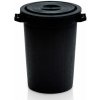 Plastová kónická nádoba s vekom, 75 l čierna Plastová kónická nádoba s vekom, 75 l čierna