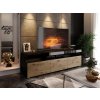 TV STOLÍK ALEX LED ČIERNY VYSOKÝ LESK + DUB ARTISAN 180 cm TV STOLÍK ALEX LED ČIERNY VYSOKÝ LESK + DUB ARTISAN 180 cm