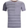 Spodní prádlo ORTOVOX 185 Rock'N'Wool Short Sleeve Men's Grey Blend - XXL Spodní prádlo ORTOVOX 185 Rock'N'Wool Short Sleeve Men's Grey Blend - XXL