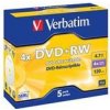 VERBATIM DVD+RW 4,7GB 4X BOX 5PCK/BAL VERBATIM DVD+RW 4,7GB 4X BOX 5PCK/BAL