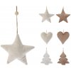 Vianočná hviezda, stromček, srdce 130 mm, béžová, hnedá (6 variant) cena je za 1 ks Vianočná hviezda, stromček, srdce 130 mm, béžová, hnedá (6 variant) cena je za 1 ks