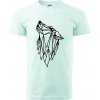 Geometria - vlk - vyjúci - Klasické pánske tričko vyššej gramáže - XL ( Frost ) Geometria - vlk - vyjúci - Klasické pánske tričko vyššej gramáže - XL ( Frost )