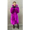 Max Original Leather dámsky kožuch zajac-rex 258022 fuchsia