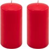 Sada stĺpikových sviečok, 15 cm, Ø 7,5 cm, červená, 2 kusy Sada stĺpikových sviečok, 15 cm, Ø 7,5 cm, červená, 2 kusy