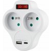 Zásuvka Strend Pro, rozbočovacia, rozdvojka, biela, 2x 16 A, USB A+C, vypínač Zásuvka Strend Pro, rozbočovacia, rozdvojka, biela, 2x 16 A, USB A+C, vypínač