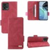 Peňaženkové kožené puzdro Magnetic Clasp na Motorola Moto G72 - Červená Peňaženkové kožené puzdro Magnetic Clasp na Motorola Moto G72 - Červená