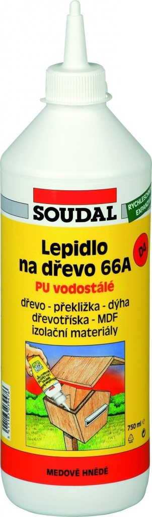 SOUDAL 66A PU Lepidlo na drevo 250g