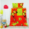Obliečky detské bavlnené zvieratká červené EMI, Detský set 90x130 + 45x65 Obliečky detské bavlnené zvieratká červené EMI, Detský set 90x130 + 45x65