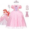 Detské dievčenské šaty princezná Ariel a doplnky 100 - 140 110 cm Detské dievčenské šaty princezná Ariel a doplnky 100 - 140 110 cm